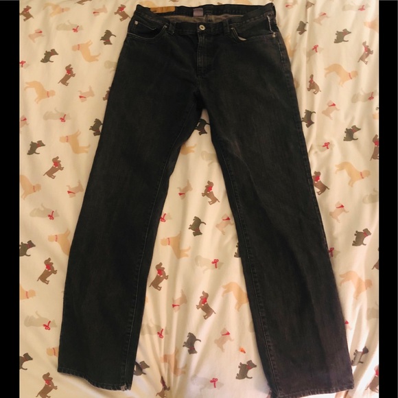 VINTAGE VANS Black Straight Leg Denim Jeans-34x34 - Picture 1 of 12